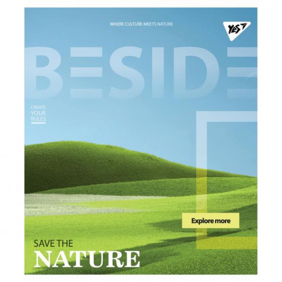 Тетрадь 48л. Yes офс/лин. иридиум+УФ-спл Beside Тетрадь 48л. Yes офс/лин. иридиум+УФ-спл Beside