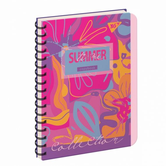 Тетрадь спираль В-6 144арк кл с разделителями цветными, пластик Summer YES Тетрадь спираль В-6 144арк кл с разделителями цветными, пластик Summer YES