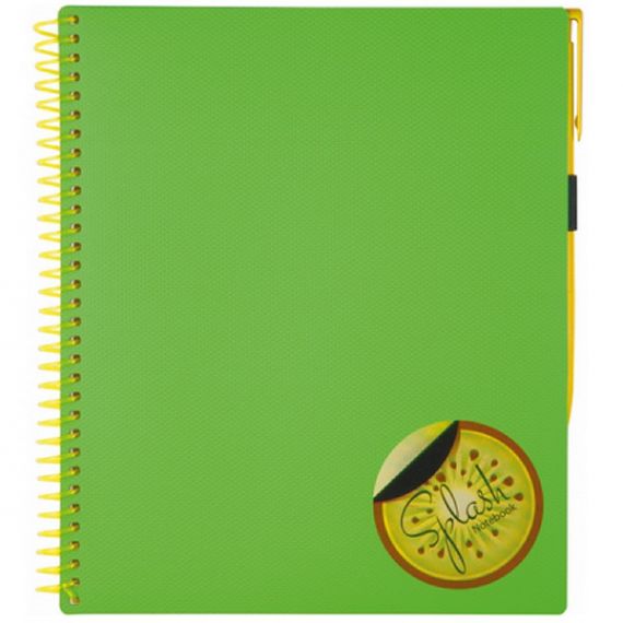 Блокнот В-5 80аркушів клітинка, спіраль збоку, пластикова обкладинка Splash з кульковою ручкою Блокнот В-5 80аркушів клітинка, спіраль збоку, пластикова обкладинка Splash з кульковою ручкою