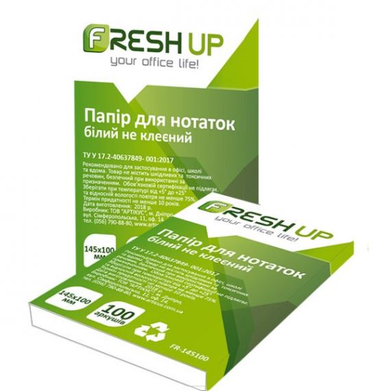 Бумага для заметок А-6 70г 100л Fresh Бумага для заметок А-6 70г 100л Fresh