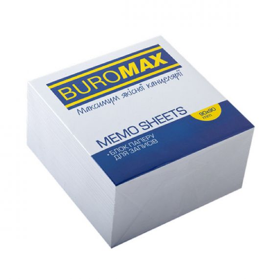Папір для нотаток 90х90х50 білий кл. інд.уп. BM Папір для нотаток 90х90х50 білий кл. інд.уп. BM