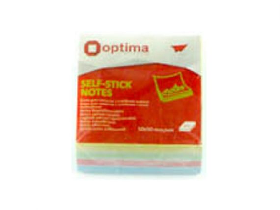 Папір для нотаток кл 250арк 50х50 пастель мікс Optima Папір для нотаток кл 250арк 50х50 пастель мікс Optima