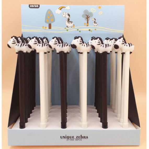 Ручка масляная Зебра пластиковый корпус ассорти синяя Ручка масляная Зебра пластиковый корпус ассорти синяя