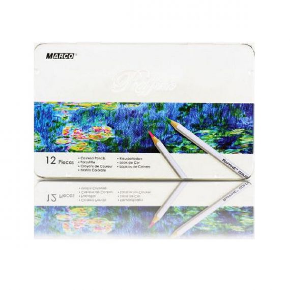 Карандаши цветные 12шт. Marco Raffine в металлическом пенале Карандаши цветные 12шт. Marco Raffine в металлическом пенале