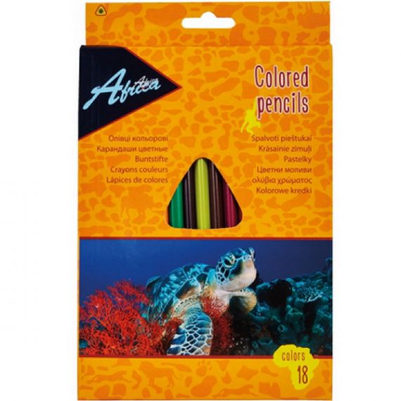 Карандаши цветные 18шт.Economix Animal World Карандаши цветные 18шт.Economix Animal World