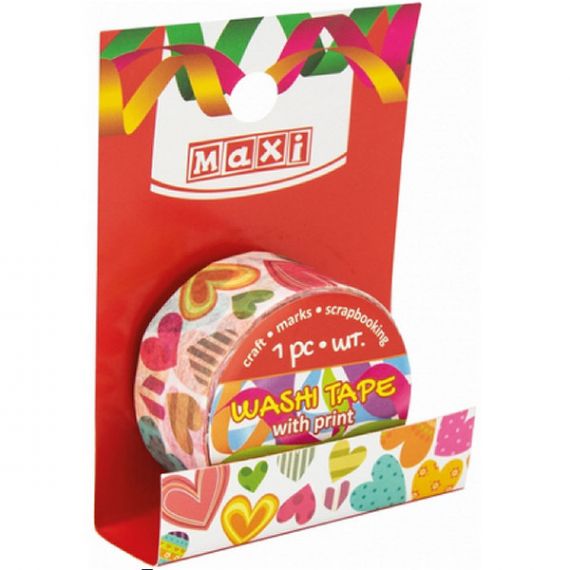 Лента клейкая бумажная 2см*3м с принтом Лента клейкая бумажная 2см*3м с принтом