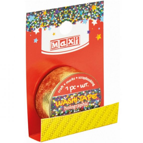 Лента клейкая из фольги голографическая 1,5см*3м