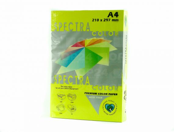 Бумага цветная А-4 75г 500л неон желтая Cyber HP Yellow Spectra Color Бумага цветная А-4 75г 500л неон желтая Cyber HP Yellow Spectra Color