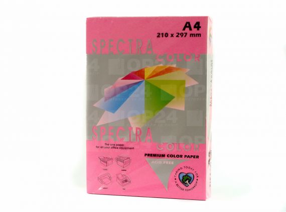 Бумага цветная А-4 75г 500л неон малиновая Red Spectra Color Бумага цветная А-4 75г 500л неон малиновая Red Spectra Color