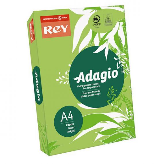 Бумага цветная А-4 80г 500л средний весенне-зеленый Spring Green Rey Adagio Бумага цветная А-4 80г 500л средний весенне-зеленый Spring Green Rey Adagio
