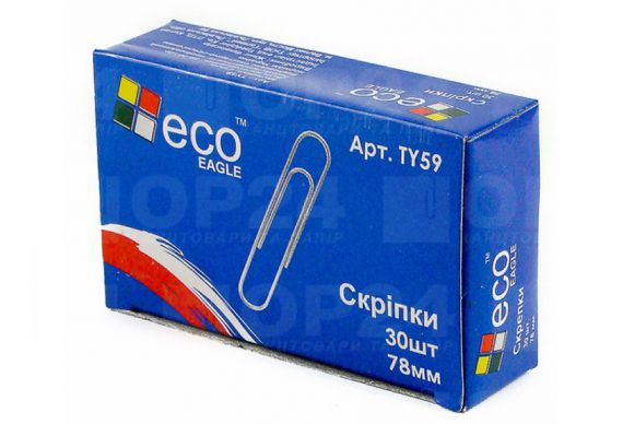 Скрепка 78мм овальная 30шт Eagle Скрепка 78мм овальная 30шт Eagle