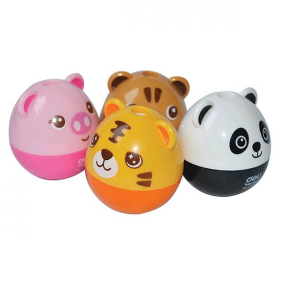 Точилка Delli пластиковая с контейнером Зайчик неваляшка Точилка Delli пластиковая с контейнером Зайчик неваляшка