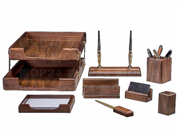 Набор настольный 8 предметов Bestar орех