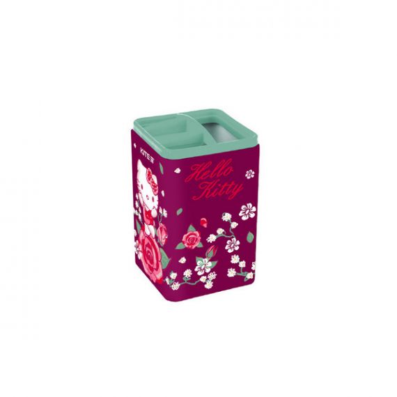 Стакан для ручок метал 4 відділення квадратний Hello Kitty Kite Стакан для ручок метал 4 відділення квадратний Hello Kitty Kite