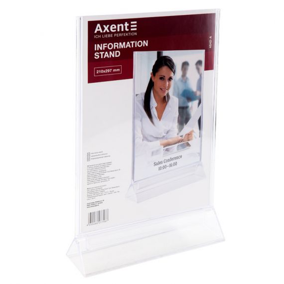 Подставка пластиковая 21х29,7см прозрачная двосторонняя Axent Подставка пластиковая 21х29,7см прозрачная двосторонняя Axent