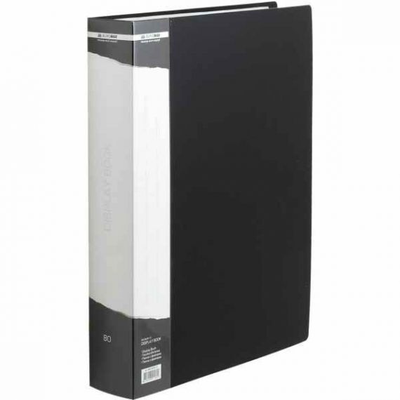 Папка пластикова А-4 80 файлів Buromax в пластиковому боксі чорна Папка пластикова А-4 80 файлів Buromax в пластиковому боксі чорна