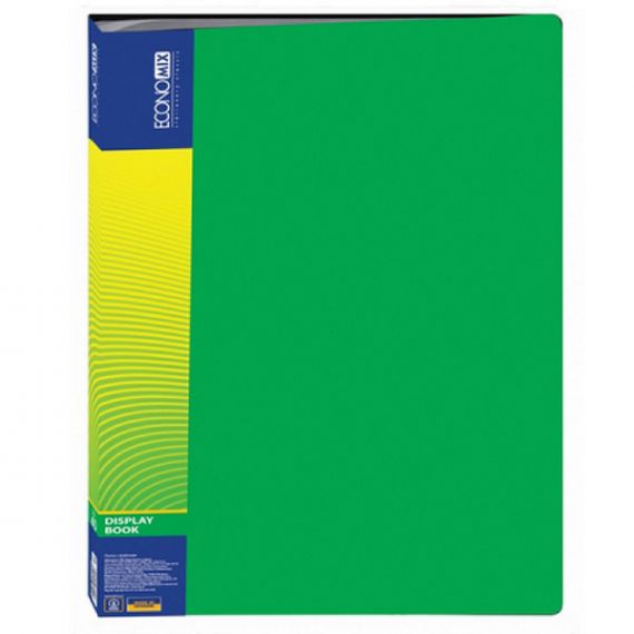 Папка пластикова А-4 40 файлів Economix зелена Папка пластикова А-4 40 файлів Economix зелена
