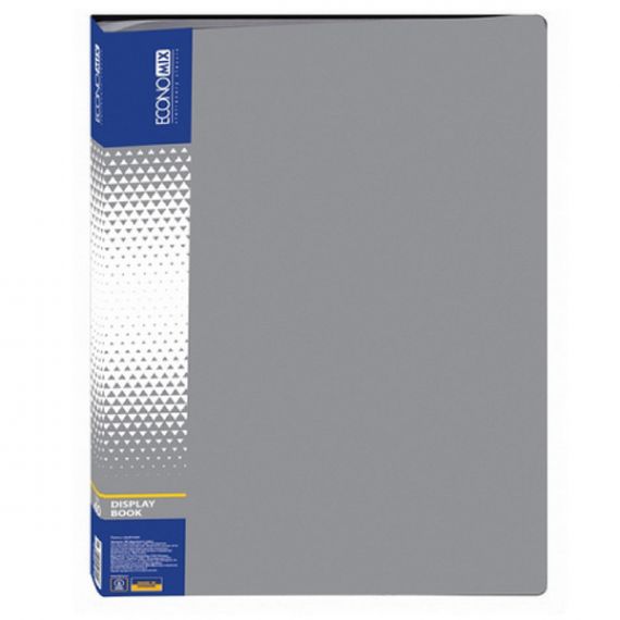 Папка пластикова А-4 40 файлів Economix сіра Папка пластикова А-4 40 файлів Economix сіра