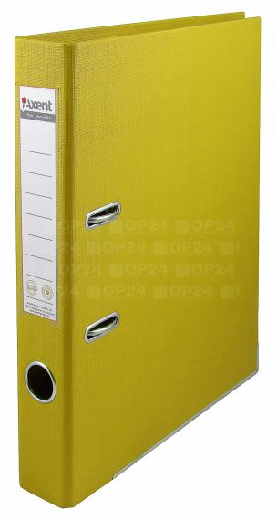 Папка-регистратор А-4 50мм РР Axent Prestige двухстороннее покрытие желтая Папка-регистратор А-4 50мм РР Axent Prestige двухстороннее покрытие желтая