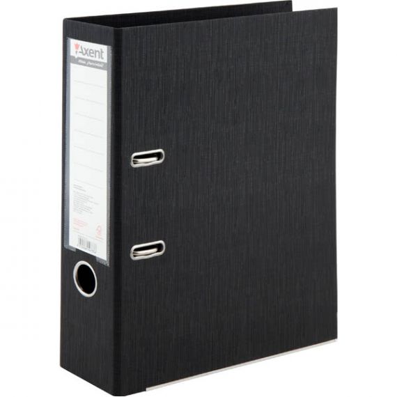 Папка-регистратор А-4 75мм РР Axent Prestige двухстороннее покрытие черная Папка-регистратор А-4 75мм РР Axent Prestige двухстороннее покрытие черная