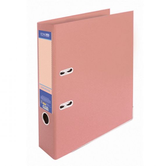 Папка-регистратор А-4 70мм PР Economix двухстороннее покрытие розовая Папка-регистратор А-4 70мм PР Economix двухстороннее покрытие розовая