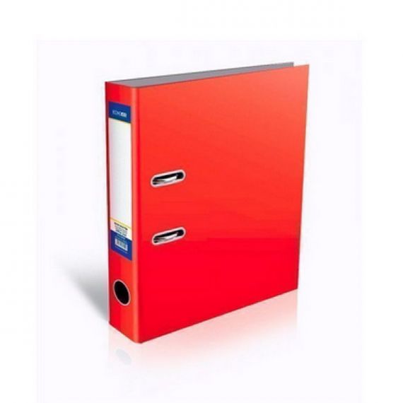 Папка-регистратор А-5 70мм PP Economix одностороннее покрытие красная Папка-регистратор А-5 70мм PP Economix одностороннее покрытие красная