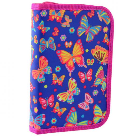 Пенал Smart 1отделение, 1 разворот, без наполнения, Butterfly dance, голубой Пенал Smart 1отделение, 1 разворот, без наполнения, Butterfly dance, голубой