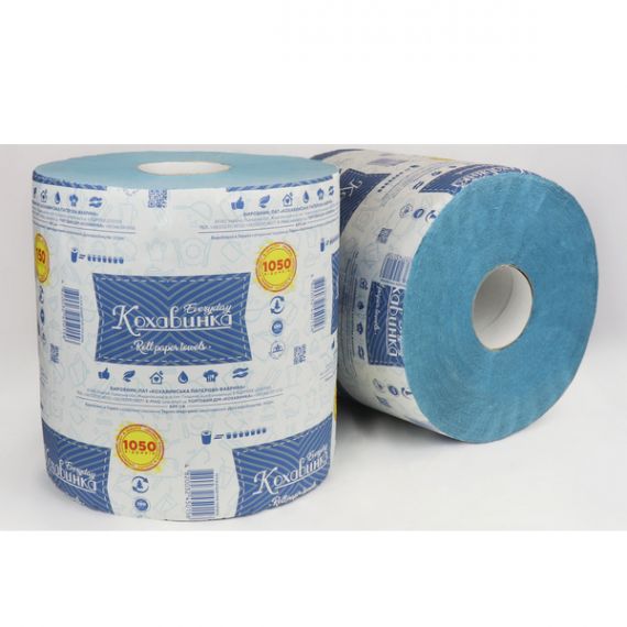 Полотенце бумажное Кохавинка 1-но слойное, 1шт. макулатурное, рулон 1050отрываний Полотенце бумажное Кохавинка 1-но слойное, 1шт. макулатурное, рулон 1050отрываний