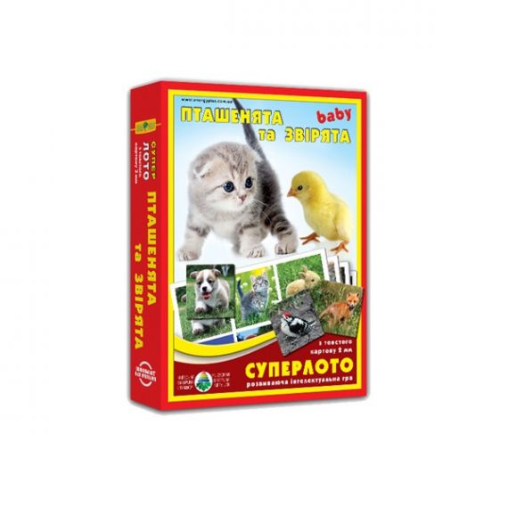 Гра настільна Лото Пташенята та звірята Енергія плюс Гра настільна Лото Пташенята та звірята Енергія плюс