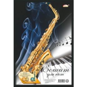 Тетрадь для нот А-4 24л спираль мелованный картон Gold Brisk Тетрадь для нот А-4 24л спираль мелованный картон Gold Brisk