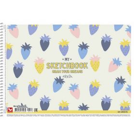 Альбом для рисования 30л 120г спираль глиттер Школярик Альбом для рисования 30л 120г спираль глиттер Школярик