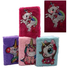 Блокнот з хутром А-5 80аркушів лінія, зі світлом Unicorn Блокнот з хутром А-5 80аркушів лінія, зі світлом Unicorn