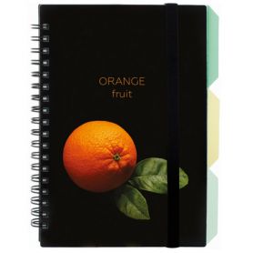 Блокнот В-6 100аркушів клітинка, спіраль збоку з роздільниками пластикова обкладинка Design 21 Блокнот В-6 100аркушів клітинка, спіраль збоку з роздільниками пластикова обкладинка Design 21