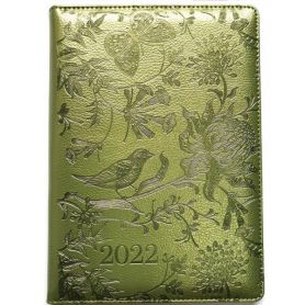 Ежедневник датированный Bourgeois искусственная кожа, кремовая бумага, зеленый металик