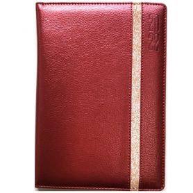 Ежедневник датированный Bourgeois искусственная кожа, кремовая бумага, бордо