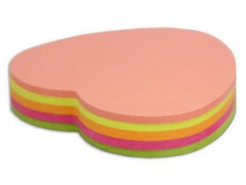 Бумага для заметок кл 80л неон Сердце 45х50 4 цвета Economix Бумага для заметок кл 80л неон Сердце 45х50 4 цвета Economix