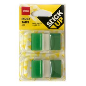 Индексы пластиковые клейкие 25х44/2 шт 50л неон Deli Индексы пластиковые клейкие 25х44/2 шт 50л неон Deli