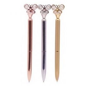 Ручка кулькова Метелик-стрази, пластиковий футляр, асорті Ручка кулькова Метелик-стрази, пластиковий футляр, асорті