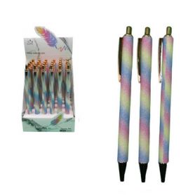 Ручка кулькова Блискуча Веселка автоматична, металевий корпус, синій Ручка кулькова Блискуча Веселка автоматична, металевий корпус, синій