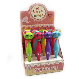 Ручка кулькова Котик асорті синя Ручка кулькова Котик асорті синя