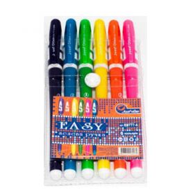 Набор ручек гелевых 06цв. белый пластиковий корпус, в ПВХ * JO