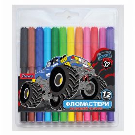 Фломастери 12шт 1Вересня Monster Truck Фломастери 12шт 1Вересня Monster Truck
