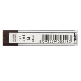 Грифель KOH-I-NOOR 0.5мм В (12шт в футляре)