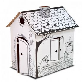 Домик из картона Хатинка 90х77х100см