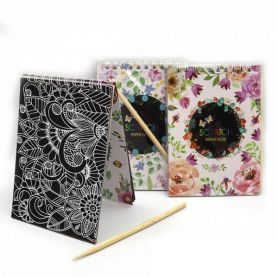 Скретчбук 10х14см +палочка 250г (райдужний аркуш з чорною основою) Квіти Скретчбук 10х14см +палочка 250г (райдужний аркуш з чорною основою) Квіти