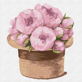 Картина по номерах 30х30см Волшебный букет пионов Картина по номерах 30х30см Волшебный букет пионов