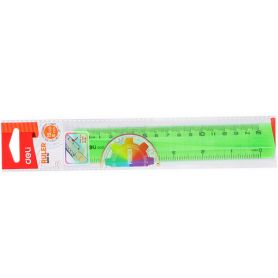 Лінійка пластикова 15см 2шкали сантиметри + дюйми, прозора флуоресцентна асорті Deli Pioneer Лінійка пластикова 15см 2шкали сантиметри + дюйми, прозора флуоресцентна асорті Deli Pioneer