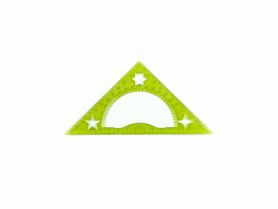 Треугольник пластиковый 45х45 15см тонированный с транспортиром Треугольник пластиковый 45х45 15см тонированный с транспортиром