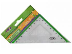 Треугольник пластиковый 45х45 10см прозрачный с салатовой полосой ZiBi Треугольник пластиковый 45х45 10см прозрачный с салатовой полосой ZiBi