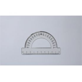 Транспортир пластиковый 180/10см прозрачный Транспортир пластиковый 180/10см прозрачный